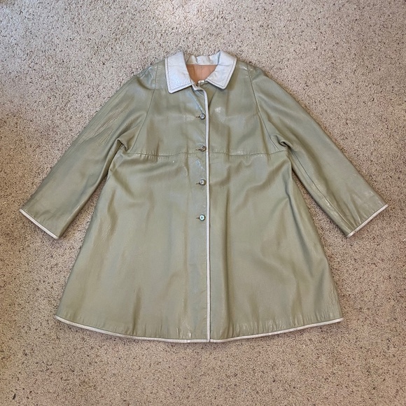 Bonnie Cashin Sills Leather Swing Coat Jacket - Picture 1 of 16